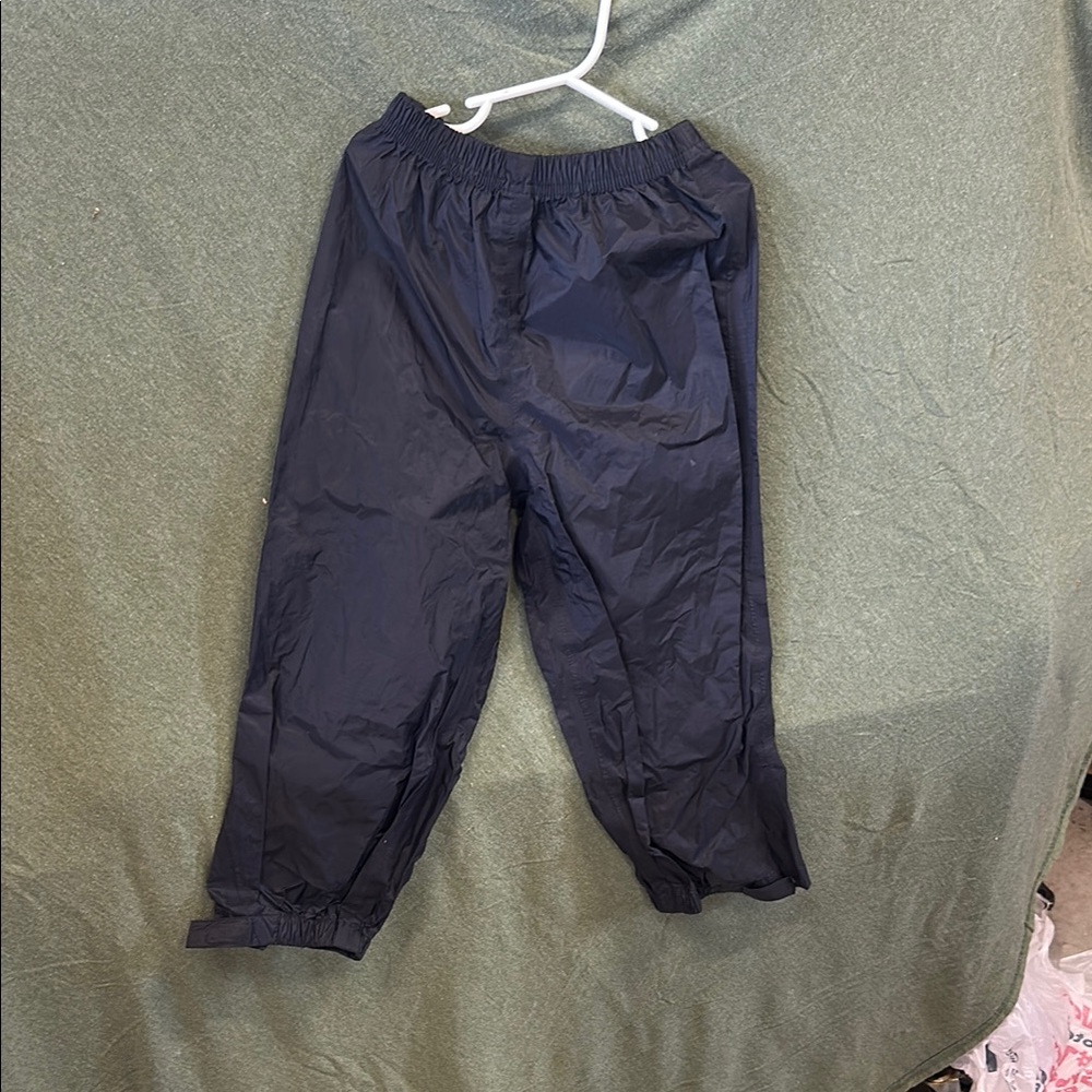 Kids black waterproof, rain, Elastic Waist Pants